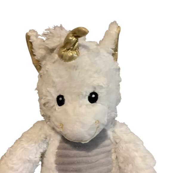 Spark Create Imagine White & Gold Unicorn Plush Toy Crinkles Rattles 16” - Picture 2 of 7